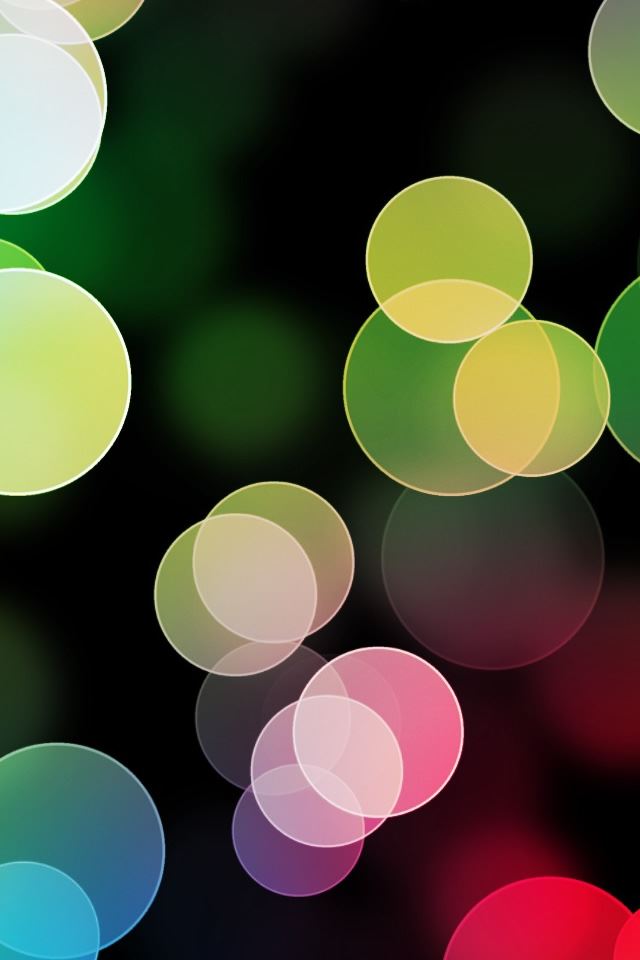640x960 Colorful Bokeh - circle iPhone 4s Wallpaper