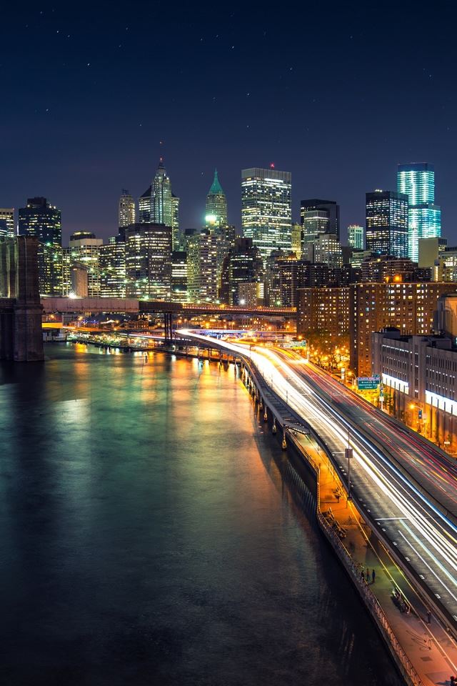 640x960 Manhattan Nights - manhattan iPhone 4s Wallpaper