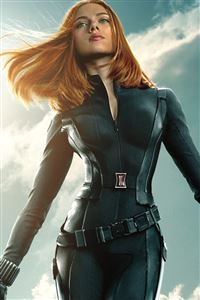 Black Widow In Captain America The Winter Soldier iPhone 4s wallpaper