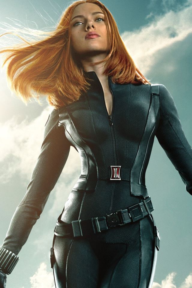 640x960 Black Widow In Captain America The Winter Soldier -  iPhone 4s Wallpaper