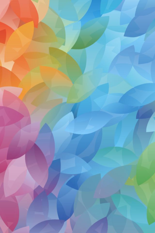 640x960 Colorful Overlap Olive Leaves - leaf iPhone 4s Wallpaper