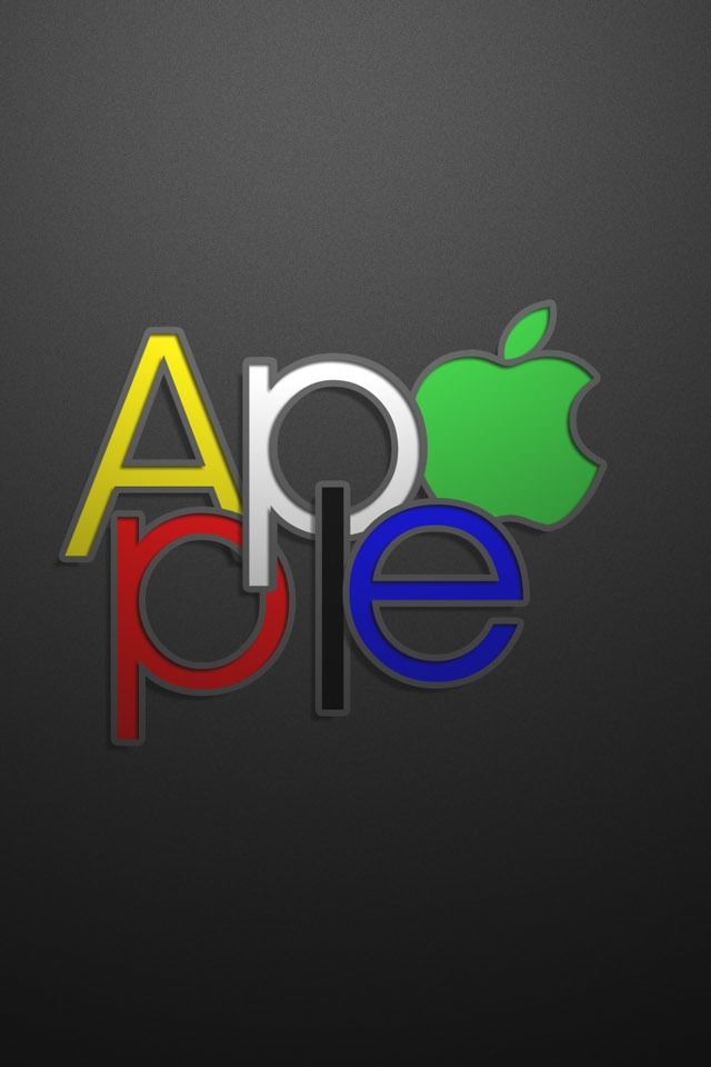 640x960 Apple Text Logo - text iPhone 4s Wallpaper