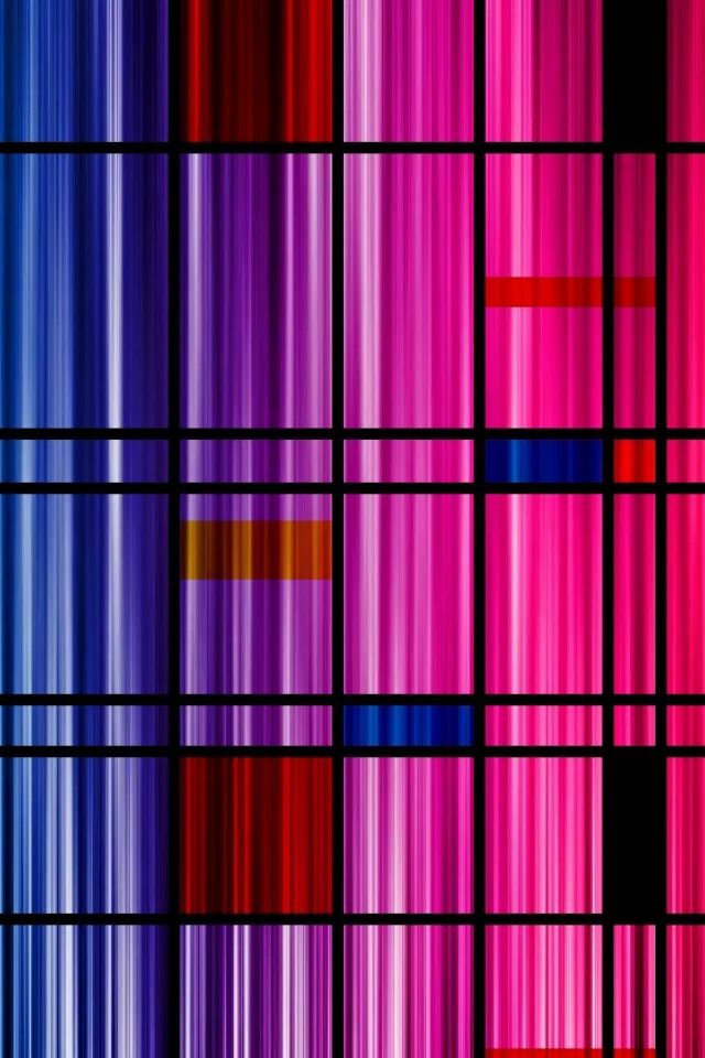 640x960 Rainbow Grid Abstract - rainbow iPhone 4s Wallpaper