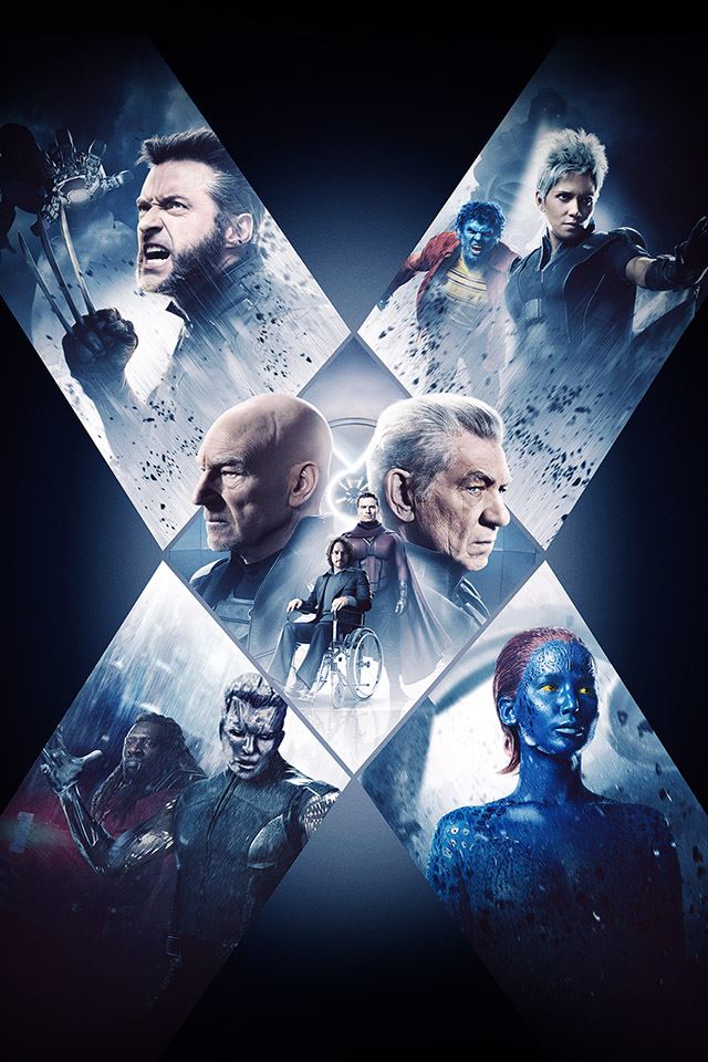640x960 Xmen Future Past Poster X - black iPhone 4s Wallpaper
