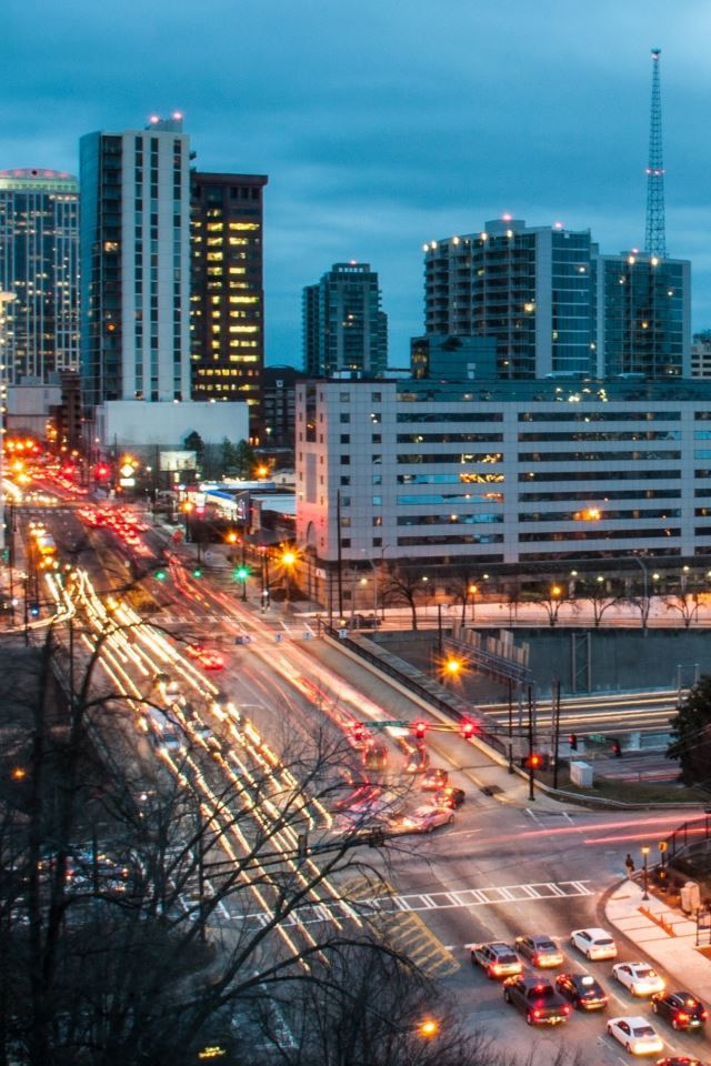 640x960 Downtown Atlanta - city iPhone 4s Wallpaper