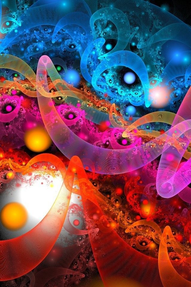 640x960 Fractal Background - circle iPhone 4s Wallpaper