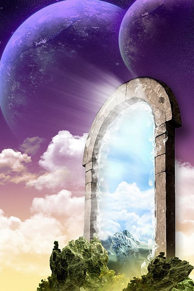 640x960 Universe Door - fairy iPhone 4s Wallpaper