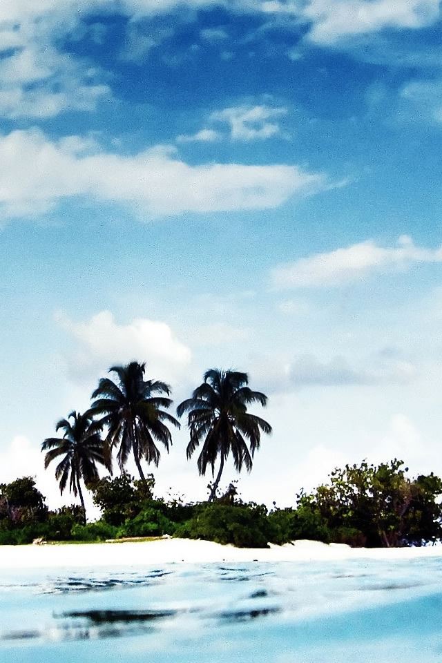 640x960 Island In The Ocean - ocean iPhone 4s Wallpaper