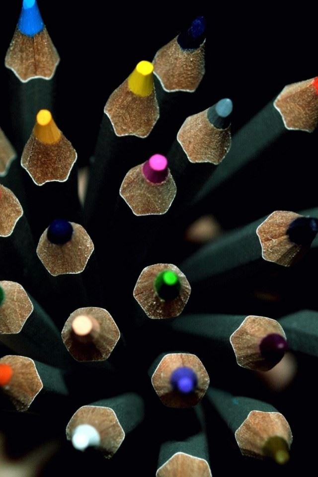 640x960 Pencils - macro iPhone 4s Wallpaper