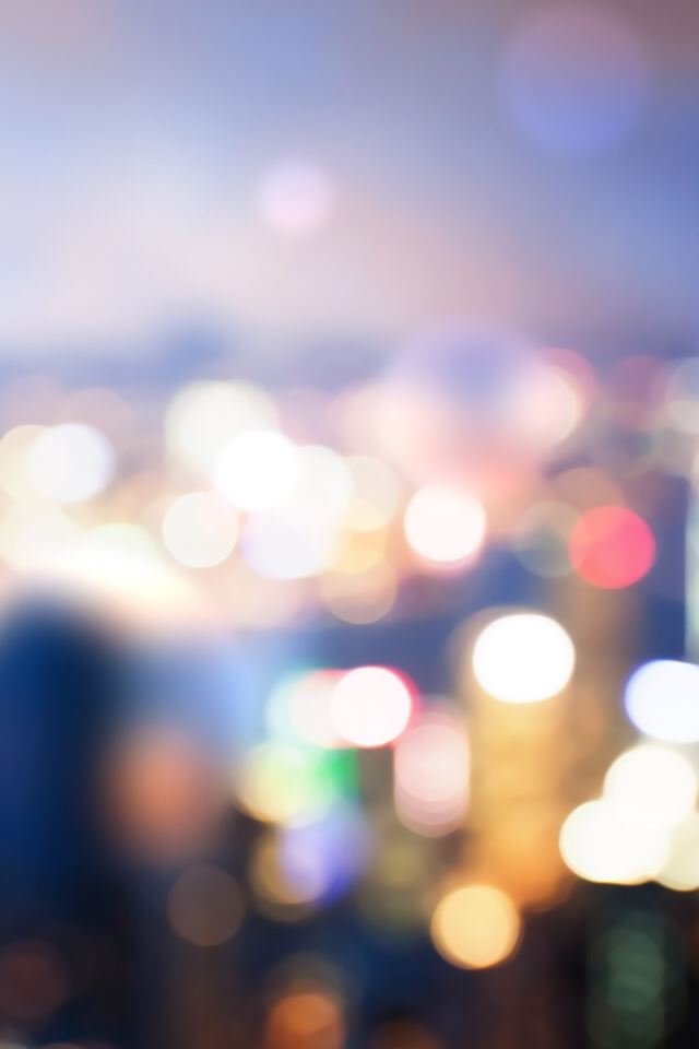 Blurry City Neon iPhone 4s wallpaper 