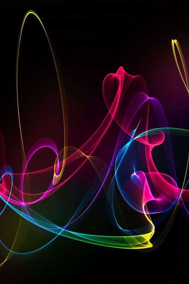 Dancing Colorful Light Beam iPhone 4s Wallpapers Free Download