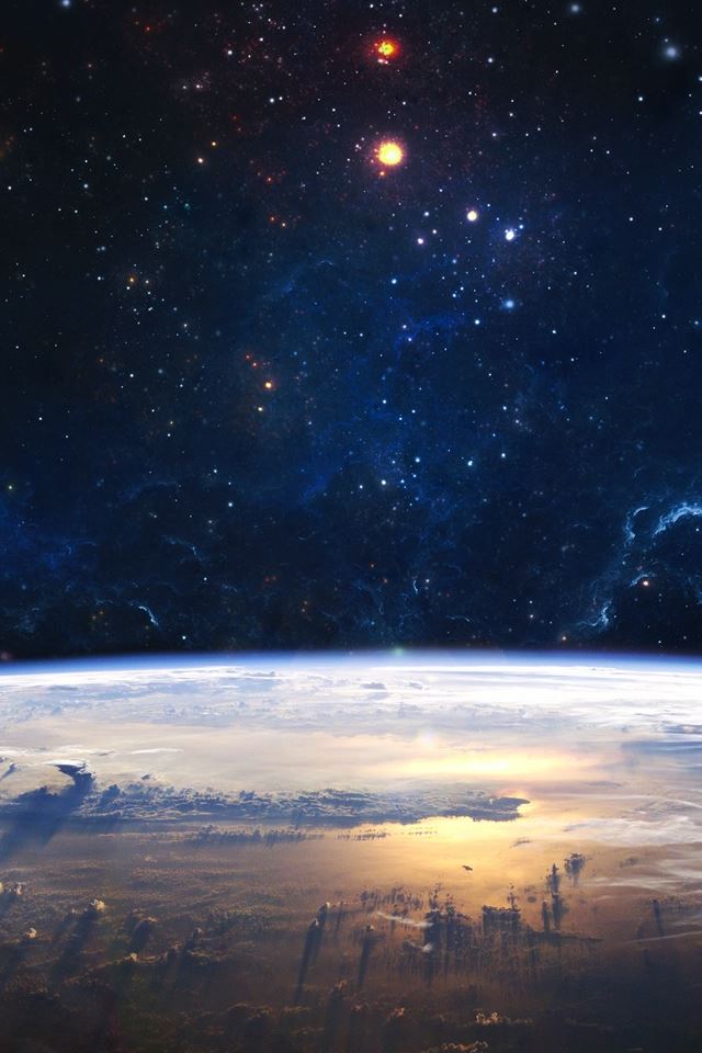640x960 Starry Outer Space - clouds iPhone 4s Wallpaper