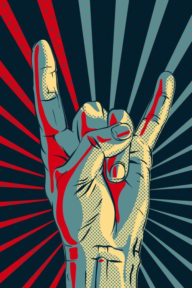 640x960 Let's Rock  - poster iPhone 4s Wallpaper
