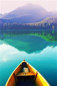 Parking Boat On Peaceful Lake wallpaper