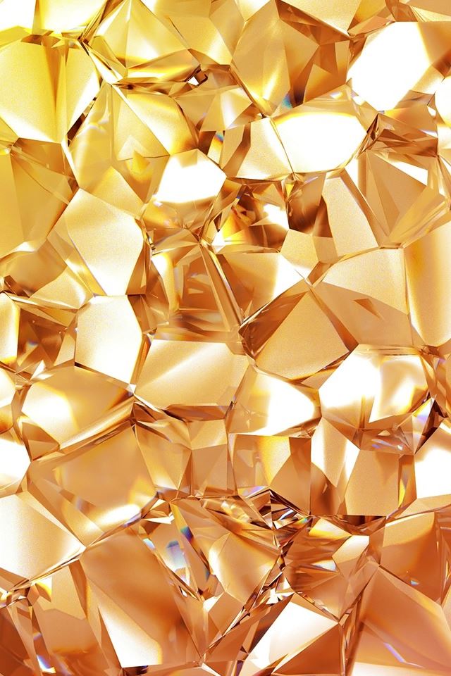 640x960 Abstract Golden Diamond - golden iPhone 4s Wallpaper
