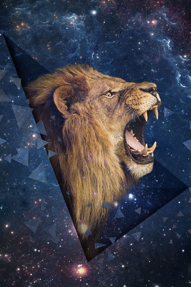 Space Leo Shouting Lion Iphone 4s Wallpaper Download Iphone