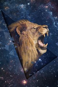 SPace Leo  Shouting Lion wallpaper