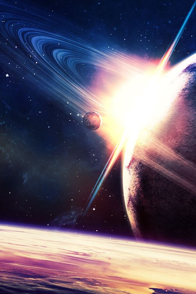 640x960 Outer Space Turning Around Planet - space iPhone 4s Wallpaper