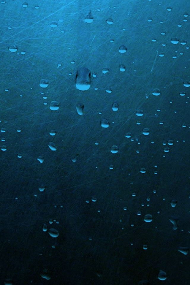 640x960 Minimalistic Blue Rain On Window - window iPhone 4s Wallpaper