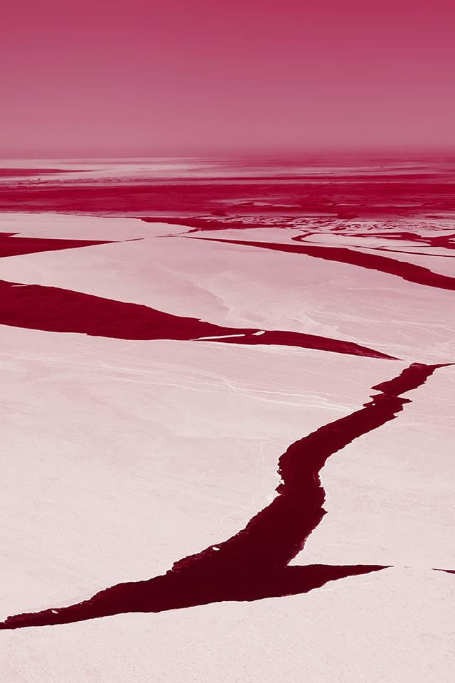 640x960 Ice Red River White Sea - ice iPhone 4s Wallpaper