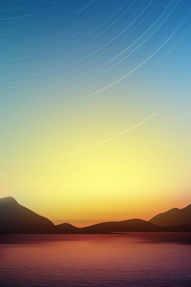 640x960 Star Trails Lake Dusk - dusk iPhone 4s Wallpaper