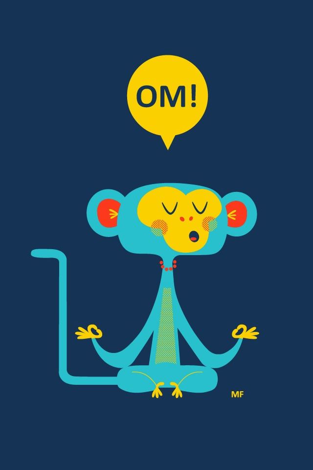 640x960 Om Cute Monkey -  iPhone 4s Wallpaper