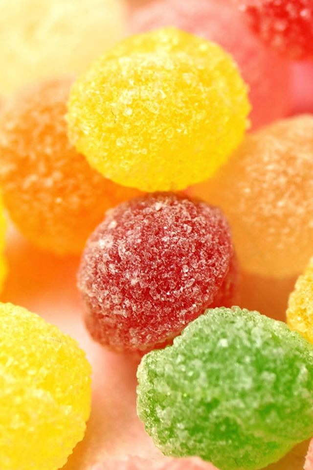 640x960 Sweet Colorful Candy - macro iPhone 4s Wallpaper