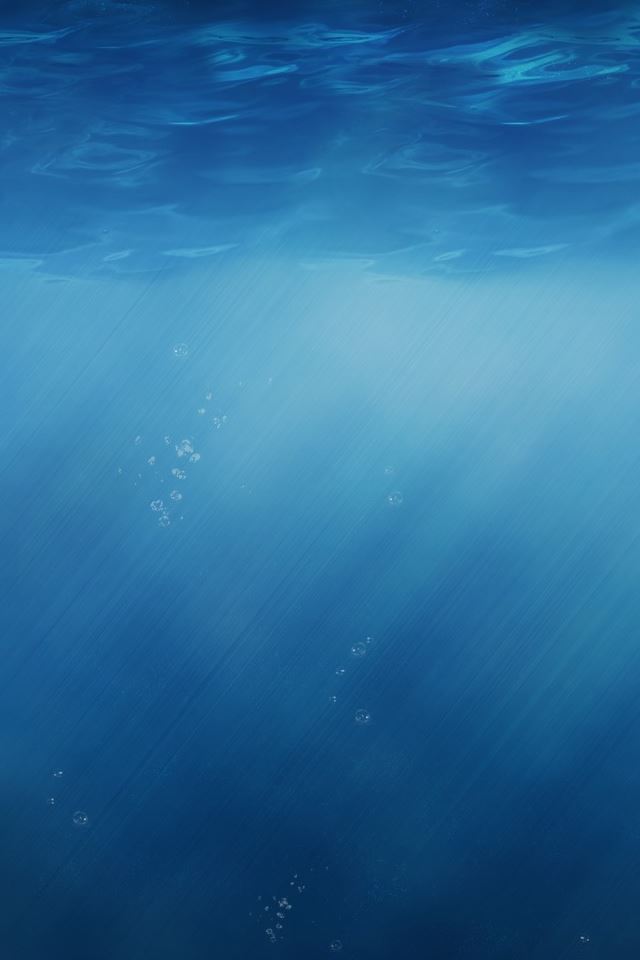 640x960 Abstract Pure Blue Undersea  - clear iPhone 4s Wallpaper