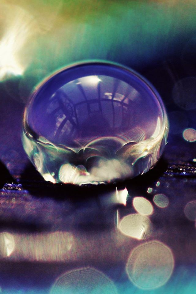 640x960 Macro Purple Water Drop - macro iPhone 4s Wallpaper