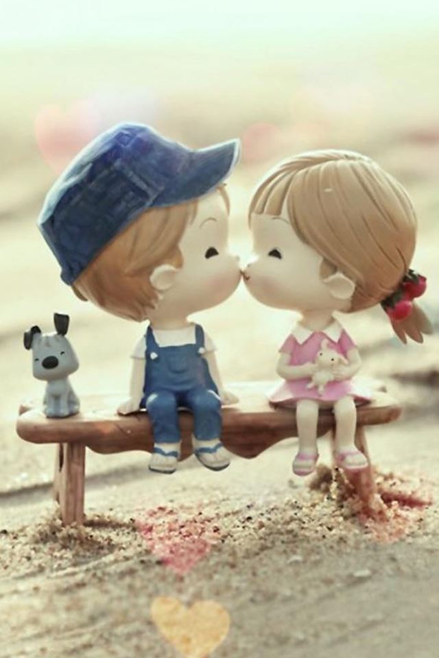 640x960 Cartoon Sweet Lover Couple - sweet iPhone 4s Wallpaper