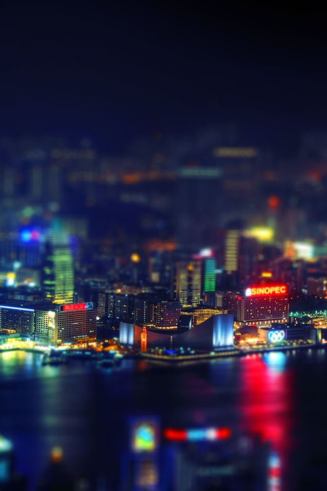 640x960 Hong Kong Night Cityscape Light - cityscape iPhone 4s Wallpaper