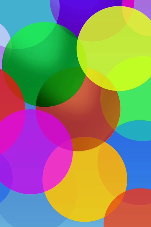 Fluttering Color Bubble iPhone 4s wallpaper 