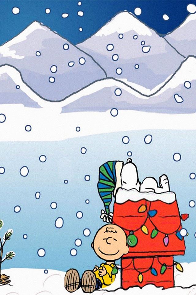 Cartoon Snoopy Christmas iPhone 4s Wallpapers Free Download