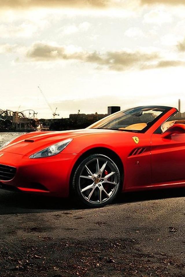 Luxury Red Car iPhone 4s wallpaper 