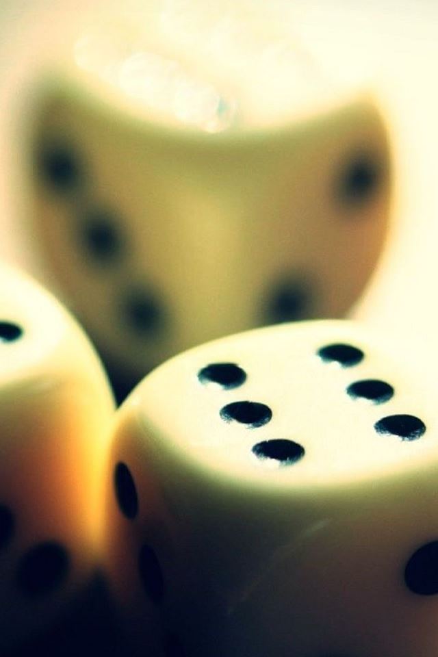 640x960 Dice Close Up Detail - orange iPhone 4s Wallpaper
