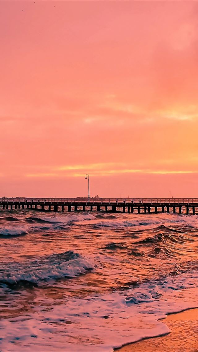 640x960 Nature Sea Sun Landscape - bridge iPhone 4s Wallpaper
