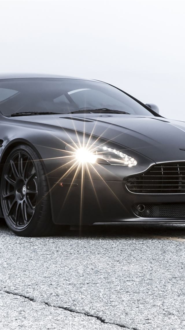 640x960 Aston Martin Vantage Black Bump - auto iPhone 4s Wallpaper