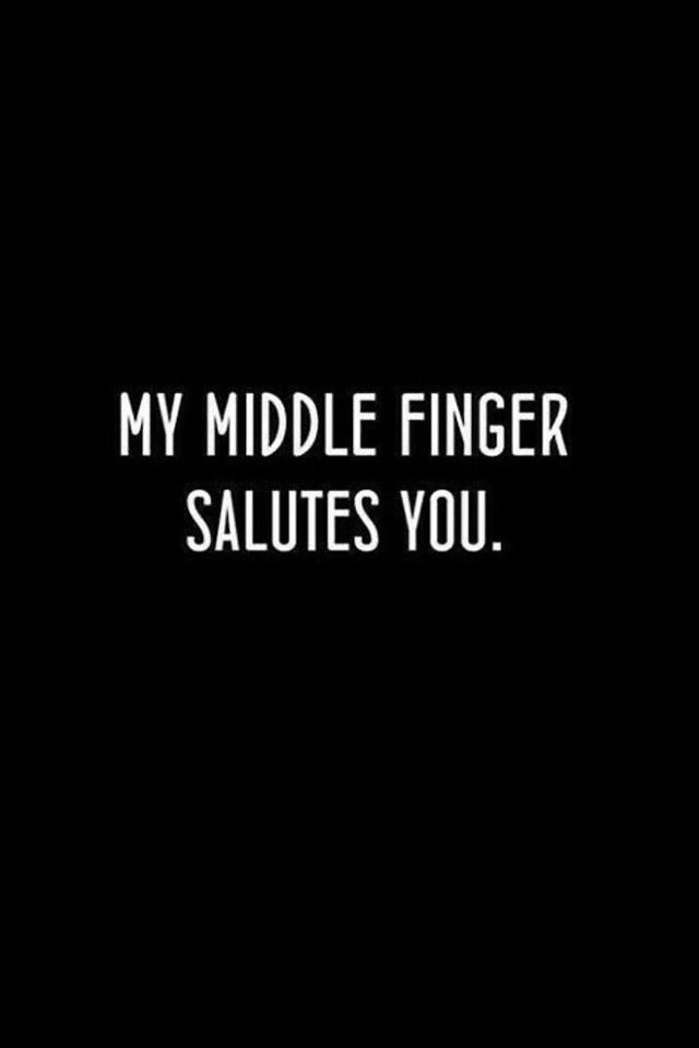 640x960 My Middle Finger Salutes You - gray iPhone 4s Wallpaper