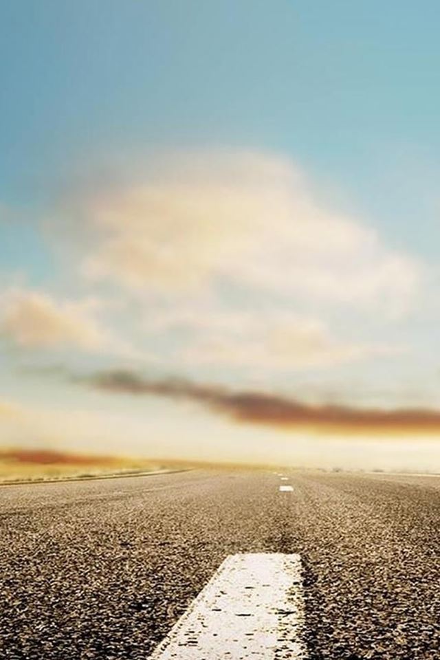 640x960 Long Road End In Sky - sunshine iPhone 4s Wallpaper