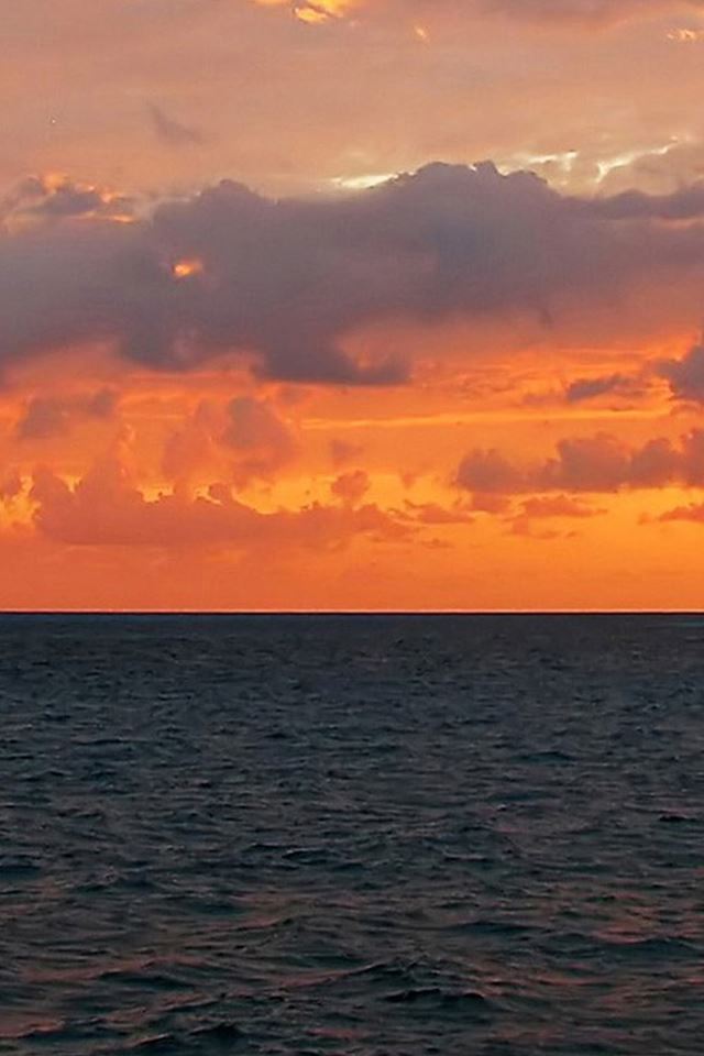 640x960 Nature Calm Sea Landscape At Dusk - ocean iPhone 4s Wallpaper