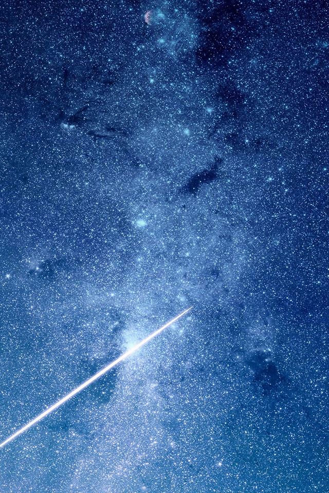 640x960 Starry Night Space Blue Galaxy  - brown iPhone 4s Wallpaper