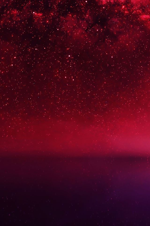 640x960 Cosmos Red Night Live Lake Space Starry - flare iPhone 4s Wallpaper