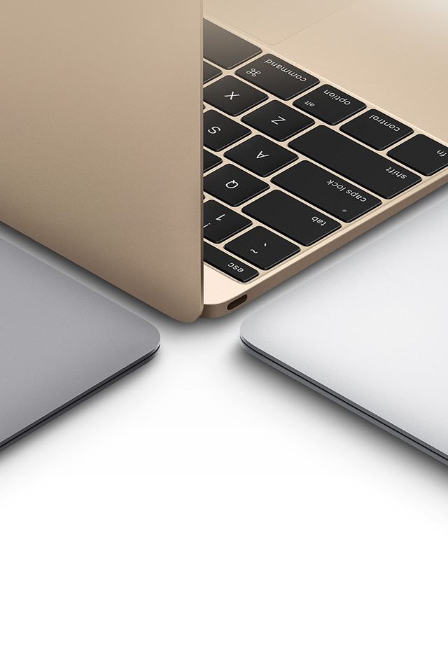 640x960 Apple Macbook Gold Silver Slate Gray Art - pure iPhone 4s Wallpaper