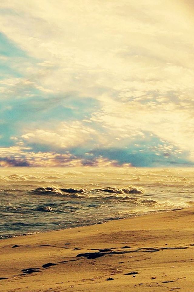 640x960 Fantasy Beautiful Seaside Beach Mist Skyscape - mist iPhone 4s Wallpaper