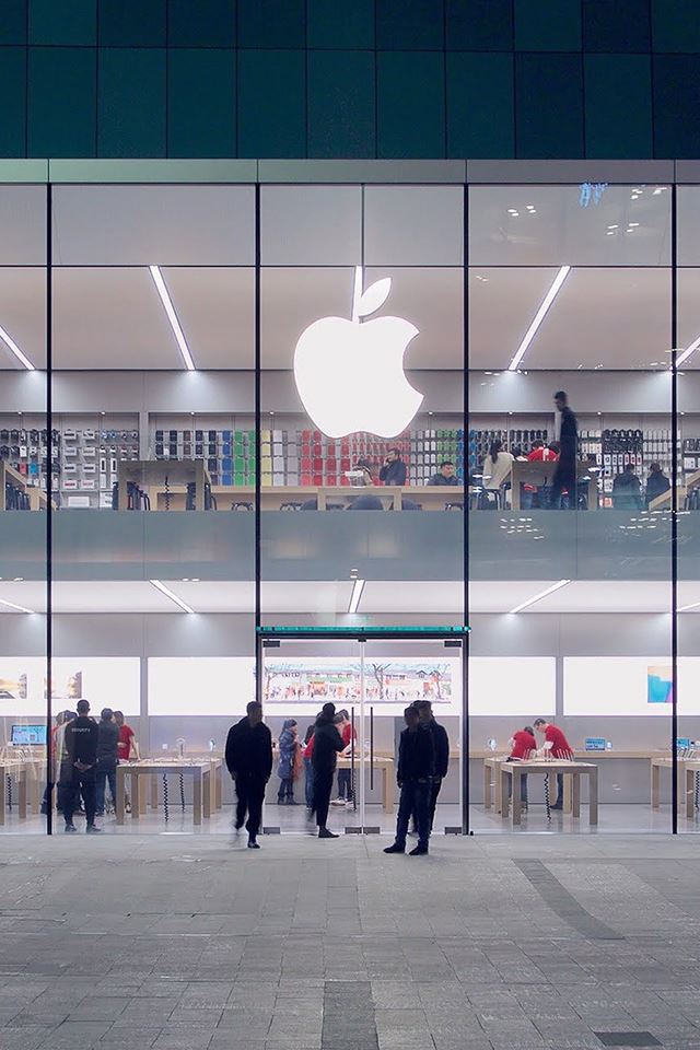 640x960 Apple Store Building Front Architecture Lively View - architecture iPhone 4s Wallpaper