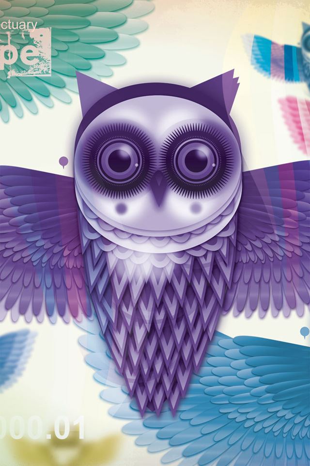 640x960 Art Owl -  iPhone 4s Wallpaper