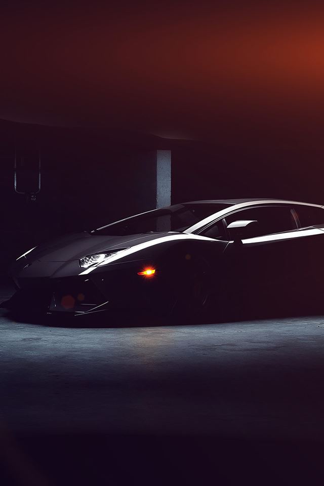 Lamborghini Car Dark Mystery Fashion iPhone 4s wallpaper 