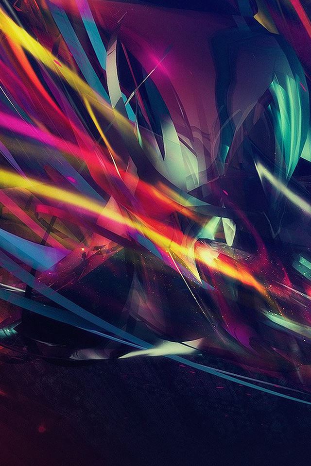 640x960 Colorful Line Abstract Art Dark Pattern - colorful iPhone 4s Wallpaper