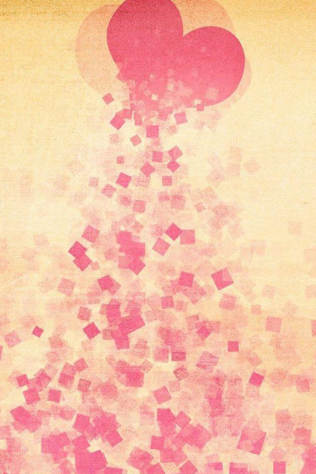 640x960 Dreamy Pink Love Scattering Pine Tree Art - art iPhone 4s Wallpaper
