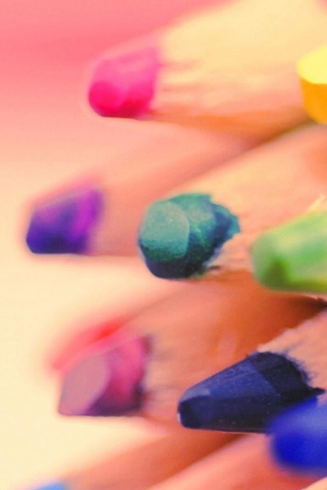 640x960 Abstract Colorful Pencil Refill Bokeh - colorful iPhone 4s Wallpaper